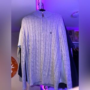 Ralph Lauren Polo Woven Quarter Zip Sweater BRAND NEW
